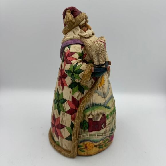 Jim Shore Heartwood Creek O’er The Fields We Go Santa Figurine 112241 Farm Scene - Picture 2 of 8